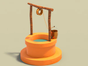 Arabian well desert enviroment 3D Model