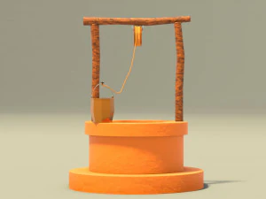 Arabian well desert enviroment 3D Model