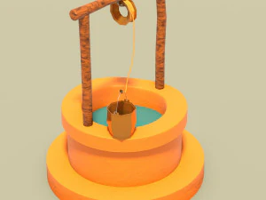 Arabian well desert enviroment 3D Model