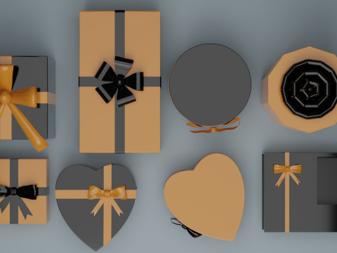 선물 상자 3D 모델