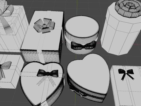 선물 상자 3D 모델