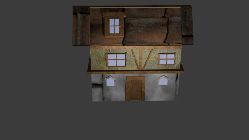 Medieval house 3D Модель .c4d .max .obj .3ds .fbx .stl .blend 