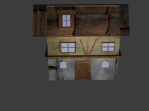 中世の家 3Dモデル