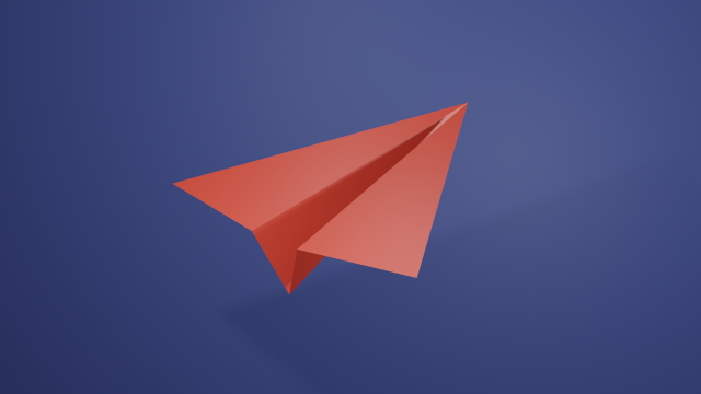 Paper plane 3D Модель .c4d .max .obj .3ds .fbx .stl .blend 