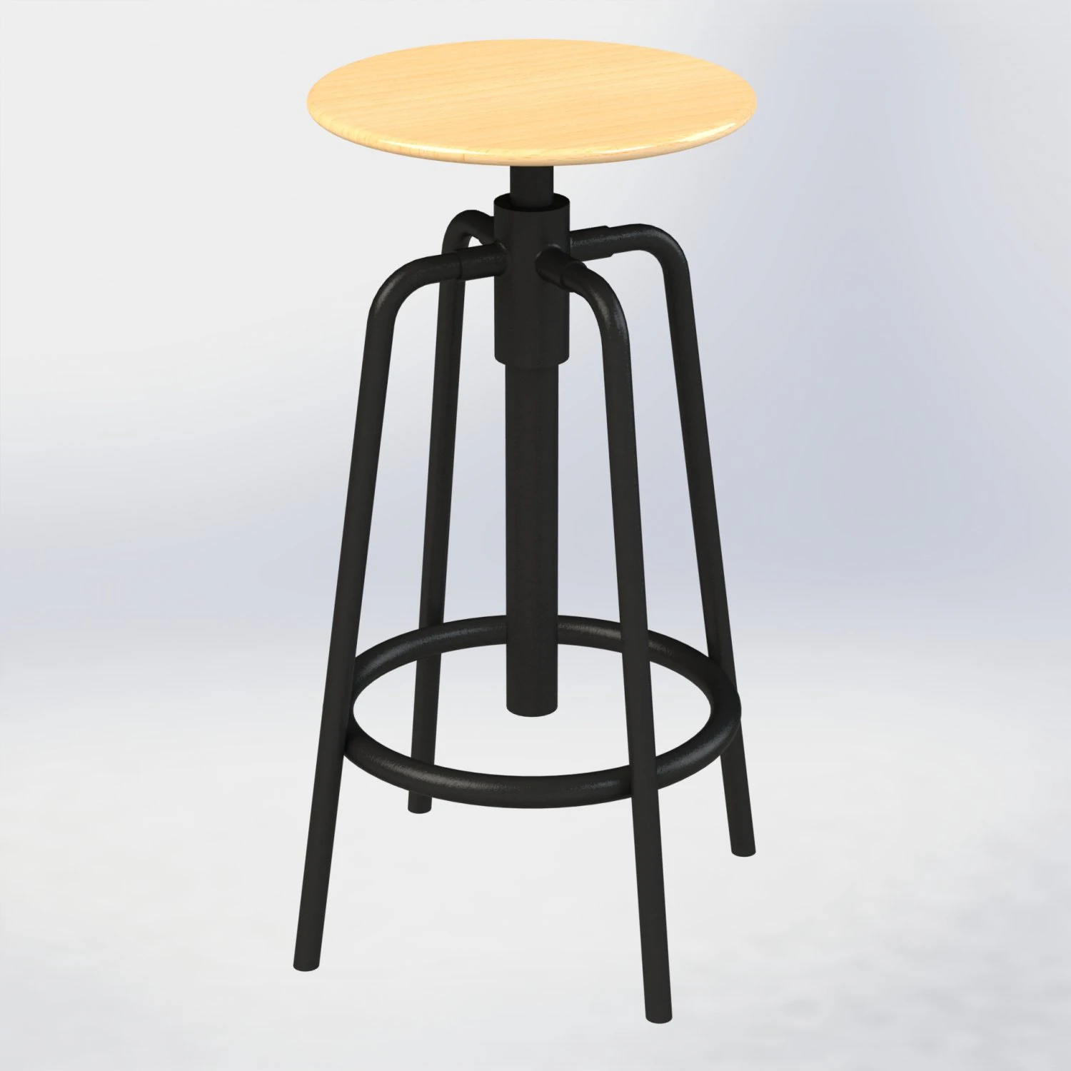 Stool 3D Model .c4d .max .obj .3ds .fbx .stl .blend