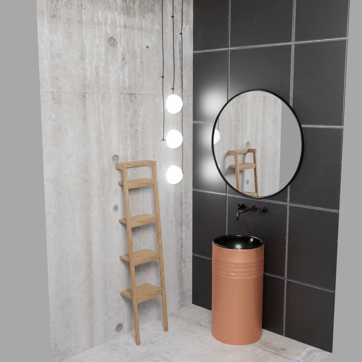 Wash basin 3D Model .c4d .max .obj .3ds .fbx .stl .blend