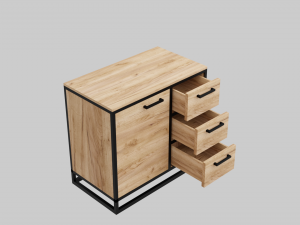 Chest of drawers combined Loft 3D Model