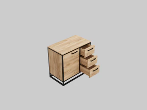 Chest of drawers combined Loft 3D Model