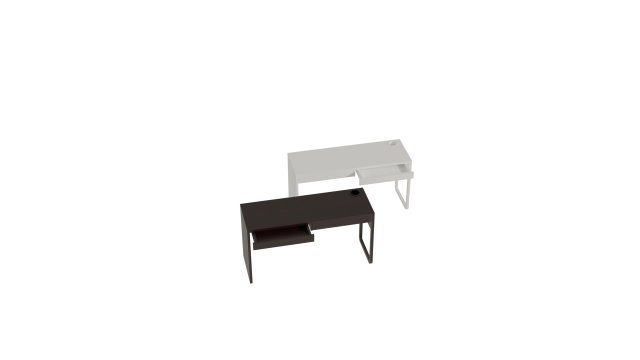 MIKE desk 142x50 cm white 3D मॉडल .c4d .max .obj .3ds .fbx .stl .blend