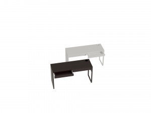 MIKE desk 142x50 cm white Modelo 3D