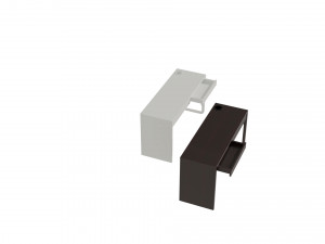 MIKE desk 142x50 cm white 3D मॉडल