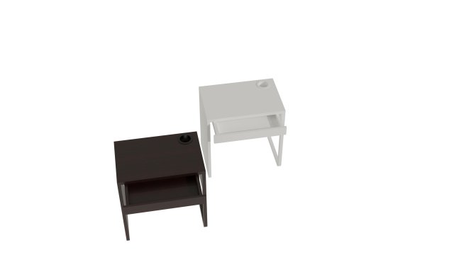 MIKE desk 73x50 cm white Model 3D .c4d .max .obj .3ds .fbx .stl .blend 