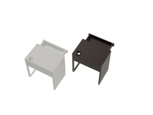 MIKE desk 73x50 cm white Model 3D