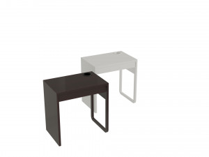 MIKE desk 73x50 cm white Model 3D
