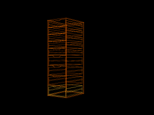 Alex Section with 9 drawers white 36x116 cm 3D Model