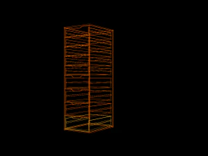 Alex Section with 9 drawers white 36x116 cm 3D Model