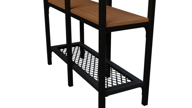 Shelving unit 100x136 cm black 3D 模型 .c4d .max .obj .3ds .fbx .stl .blend