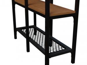 Shelving unit 100x136 cm black 3D Model