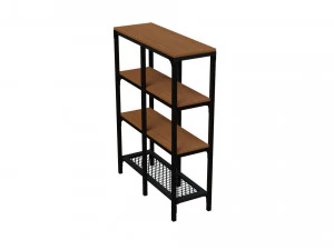 Shelving unit 100x136 cm black 3D Model