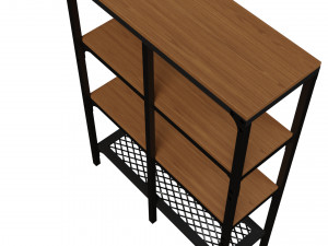 Shelving unit 100x136 cm black 3D 模型
