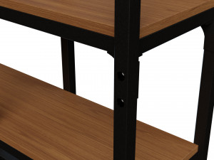 Shelving unit 100x136 cm black 3D 模型