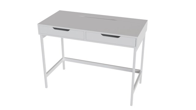 ALEX desk 100x48 cm white 3D-Modell .c4d .max .obj .3ds .fbx .stl .blend 