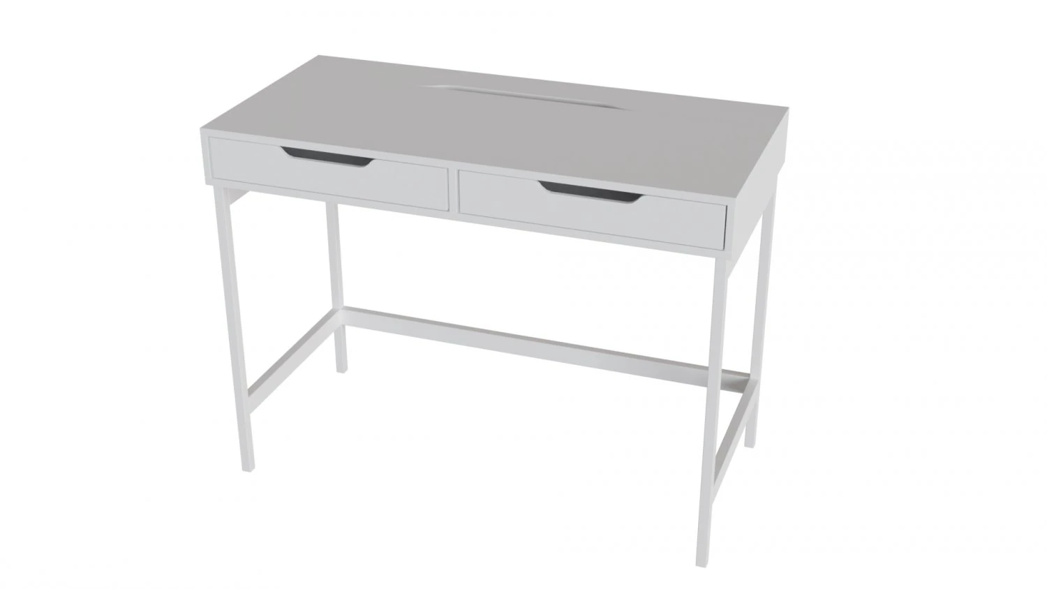 ALEX desk 100x48 cm white 3D Model .c4d .max .obj .3ds .fbx .stl .blend 