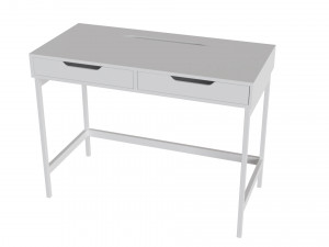 ALEX desk 100x48 cm white 3D Model