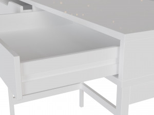 ALEX desk 100x48 cm white 3D-Modell