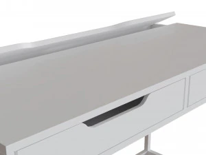 ALEX desk 100x48 cm white 3D Model