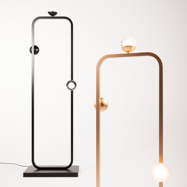 BALLVENETIANGLASSFLOORLAMP 3D Model .c4d .max .obj .3ds .fbx .stl .blend 