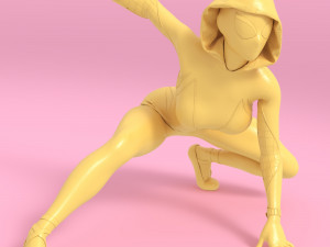 Spider Gwen Pose 2 3D Print Model