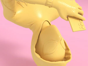 Aranha Gwen Pose 4 Modelo de Impressão 3D