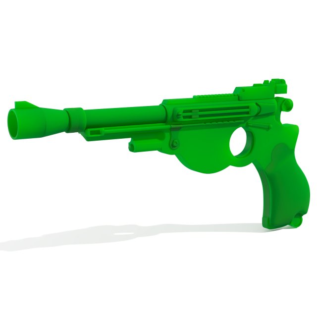 Mandalorian Blaster 3D 打印模型 .c4d .max .obj .3ds .fbx .stl .blend 