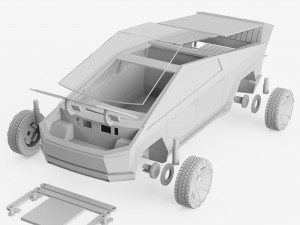 Tesla Cybertruck 3Dプリントモデル