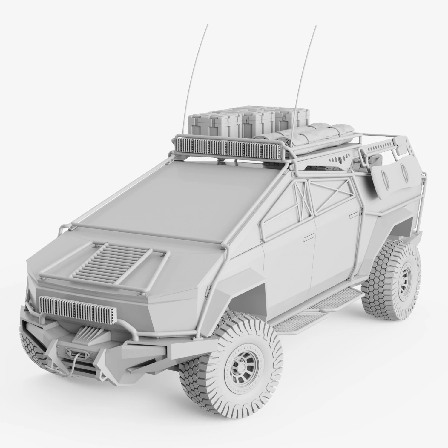 Tesla Cybertruck SUV 3D Print Model .c4d .max .obj .3ds .fbx .stl .blend 