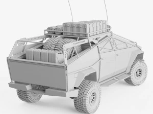 Tesla Cybertruck SUV 3D Print Model