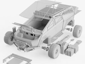 Tesla Cybertruck SUV 3D Print Model