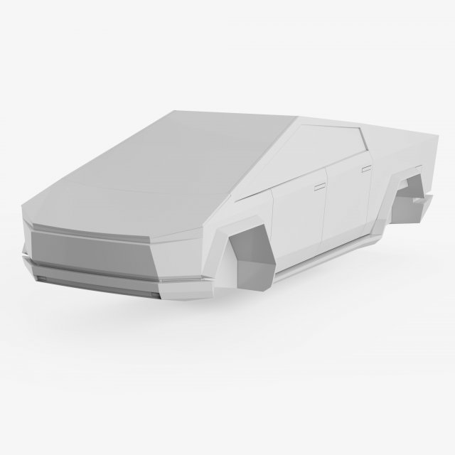 Tesla Cybertruck Cover Model do druku 3D .c4d .max .obj .3ds .fbx .stl .blend 