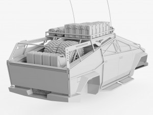 Tesla Cybertruck Cover 3D-Druckmodell