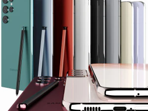 Samsung Galaxy S22 Plus and S22 Ultra All Color 3D Model