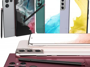 Samsung Galaxy S22 Plus and S22 Ultra All Color 3D Model
