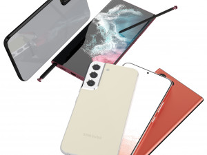 Samsung Galaxy S22 Plus and S22 Ultra All Color Model 3D
