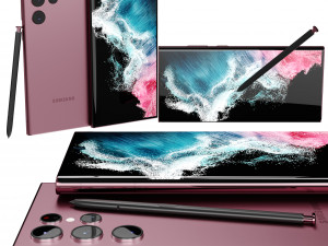 Samsung Galaxy S22 Plus and S22 Ultra All Color Model 3D