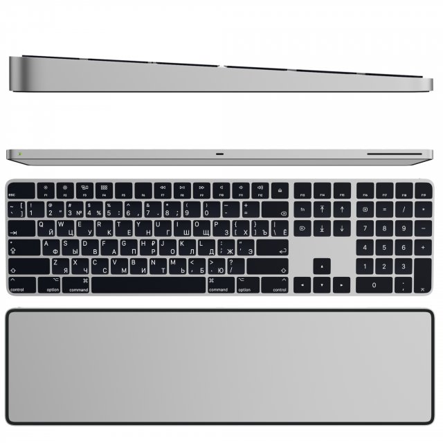 Magic Keyboard 3D Model .c4d .max .obj .3ds .fbx .stl .blend 