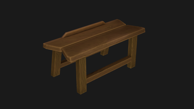 Stepladder Chair Lowpoly Model 3D .c4d .max .obj .3ds .fbx .stl .blend 
