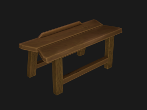 Stepladder Chair Lowpoly 3D Model