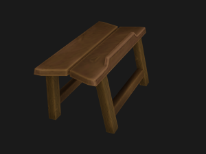 Stepladder Chair Lowpoly Model 3D