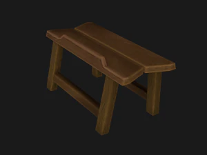 Stepladder Chair Lowpoly 3D Model