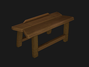 Stepladder Chair Lowpoly Model 3D